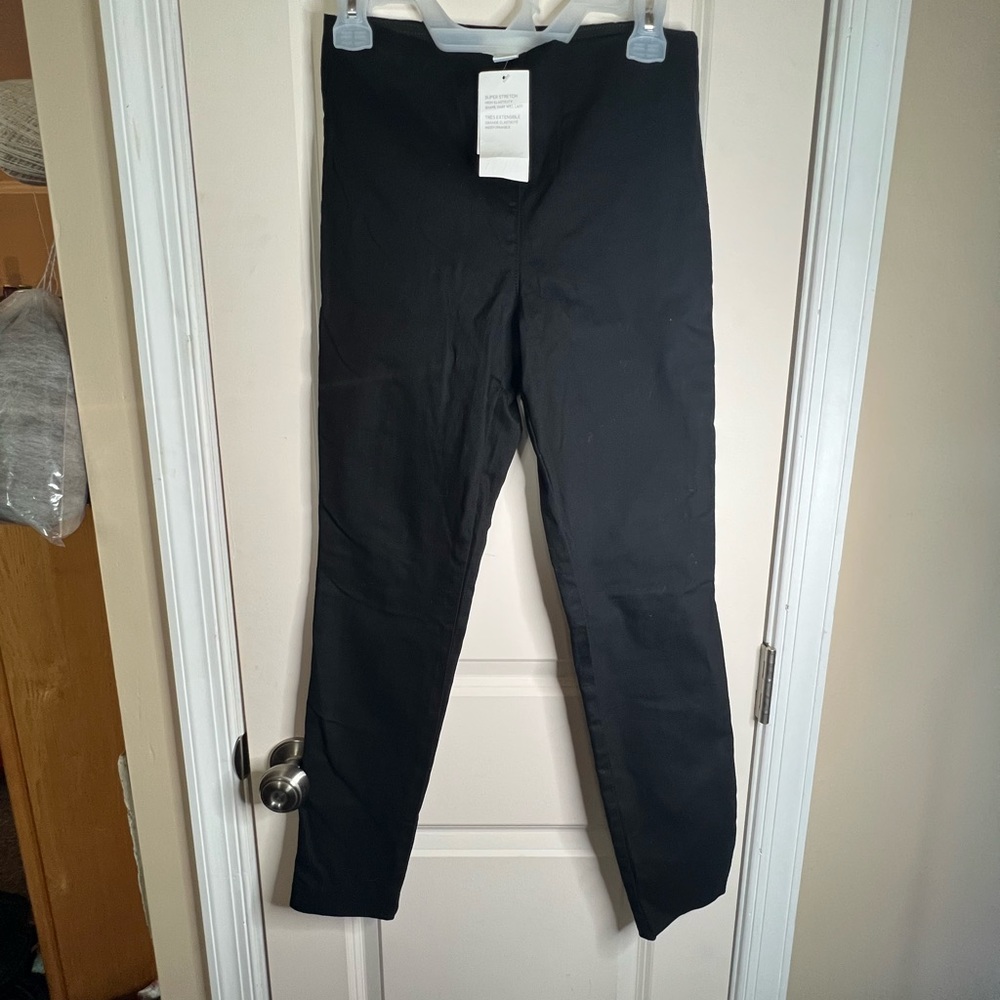 H&M stretch high waisted black pants dress pants